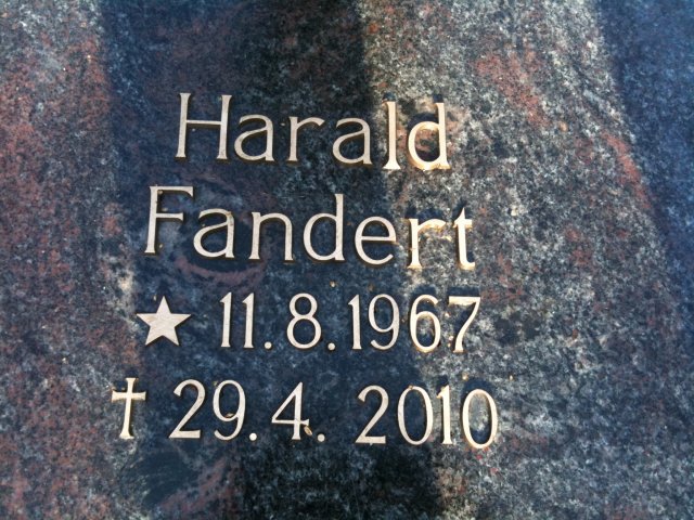 Fandert Harald Grabstein